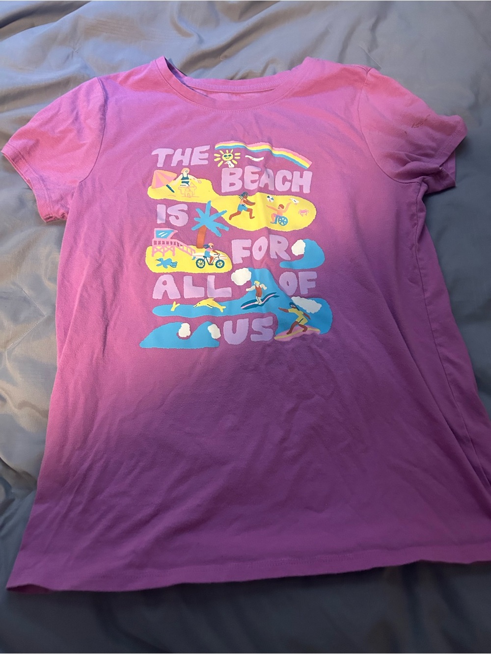 Cat & Jack Pink Short-Sleeve Beach Graphic Tee